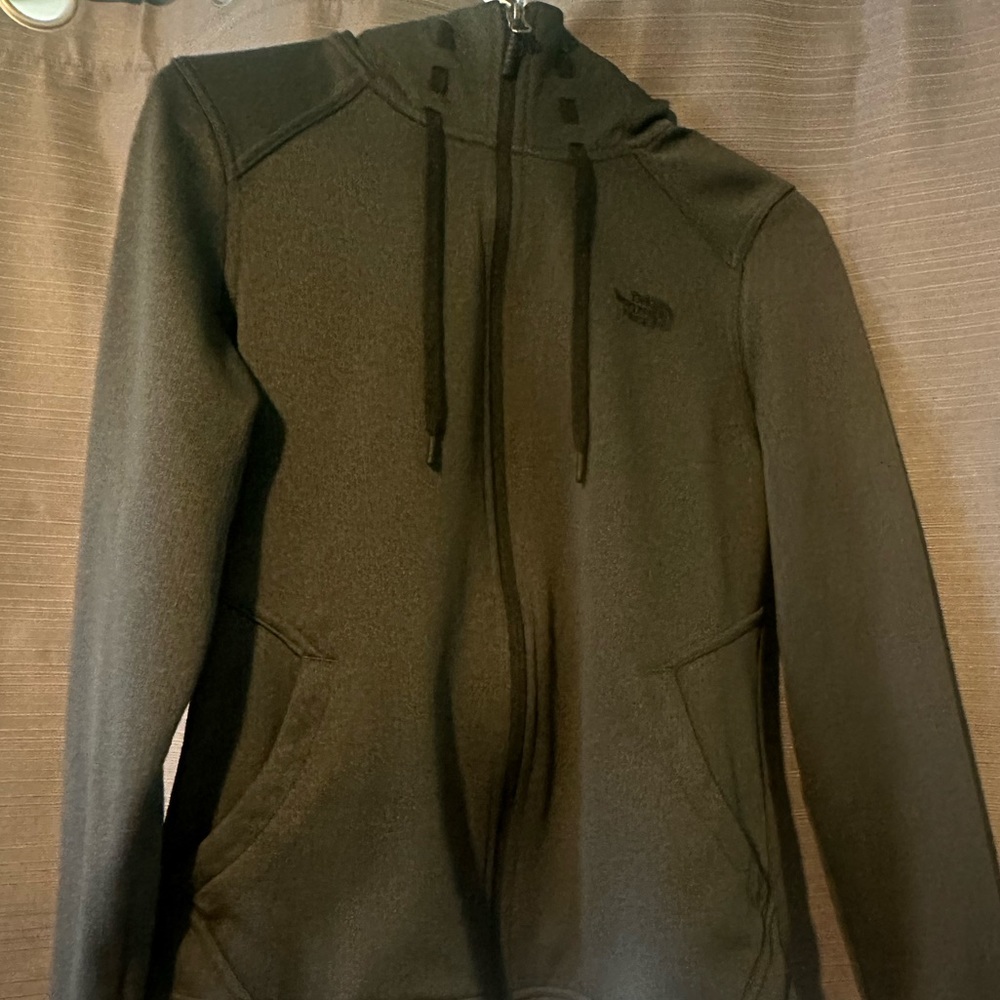 Women’s The North Face Hooded Jacket Dark Gray Size Small.